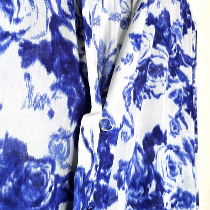 reiss rose print lotus blouse - size 10