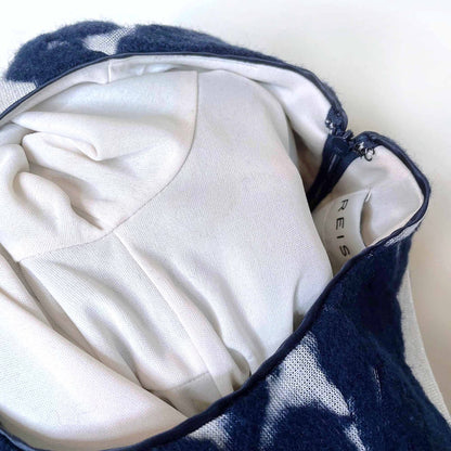 reiss leila rose burnout sparkly fitted dress - size xs