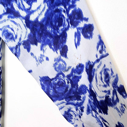 reiss rose print lotus blouse - size 10