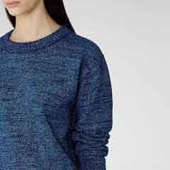 Reiss Richelle metallic crewneck sweater - size xs