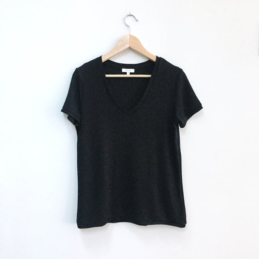 REISS Leia Metallic Tee - size Small