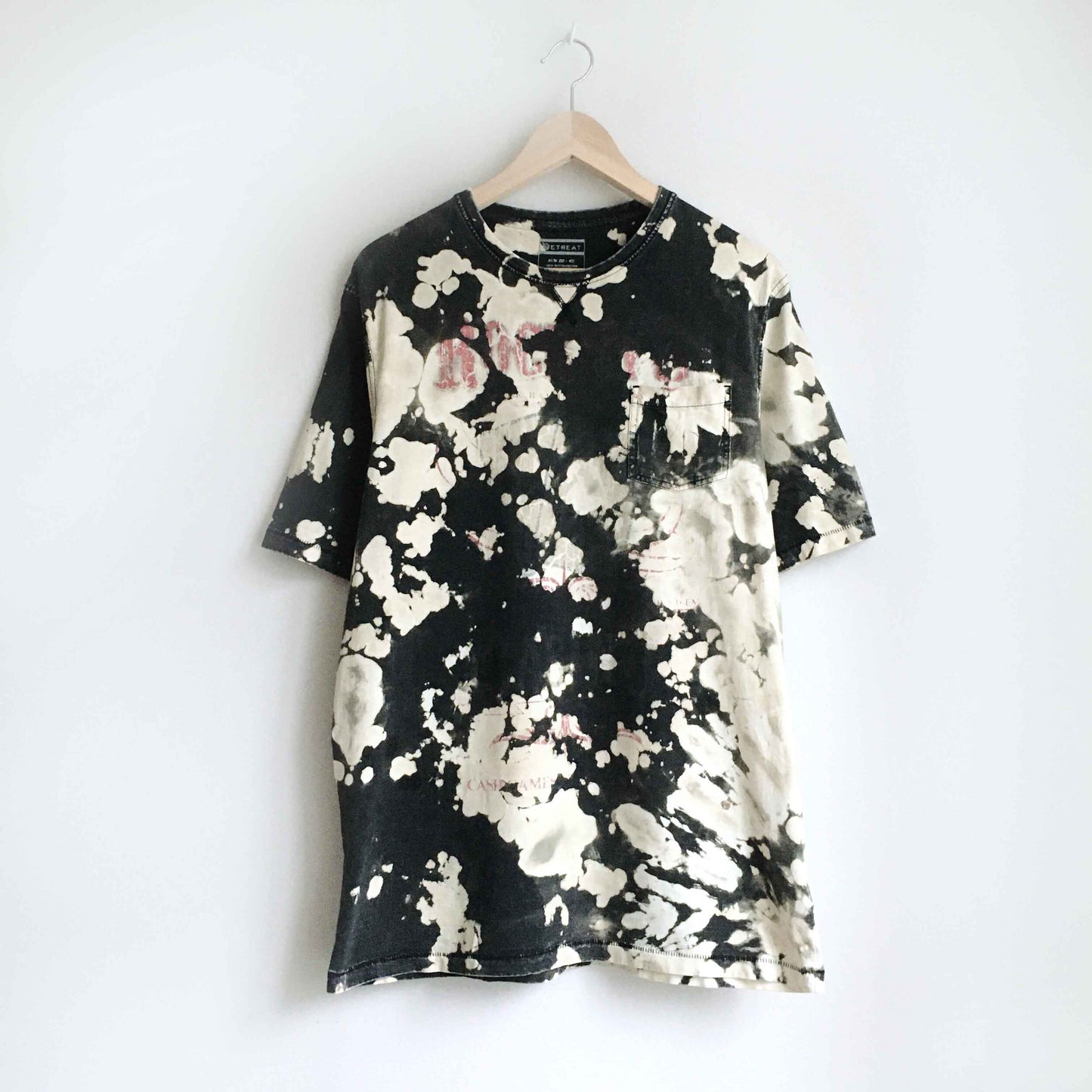 Rockets casino graphic bleach tie dye tee - size Medium