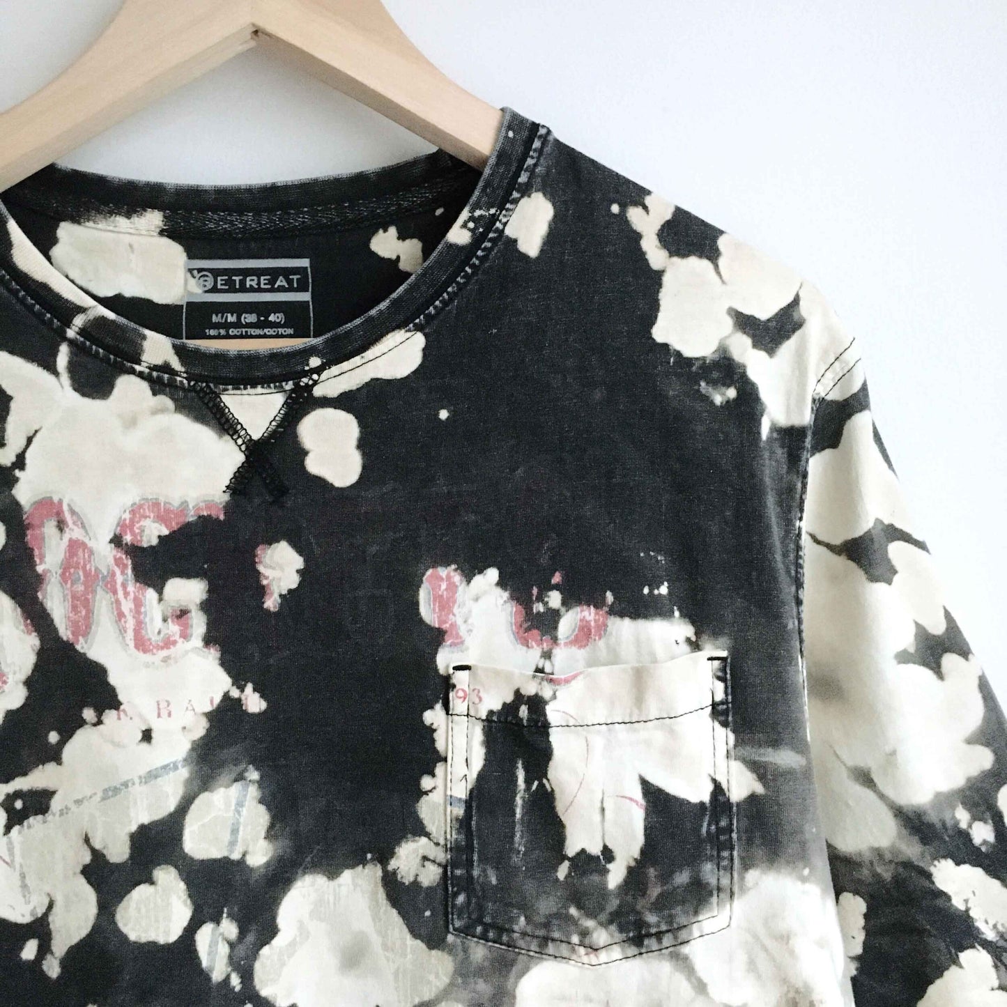 Rockets casino graphic bleach tie dye tee - size Medium