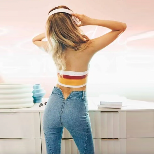 nwot revice true romance heart butt high waist flare leg jeans - size 29