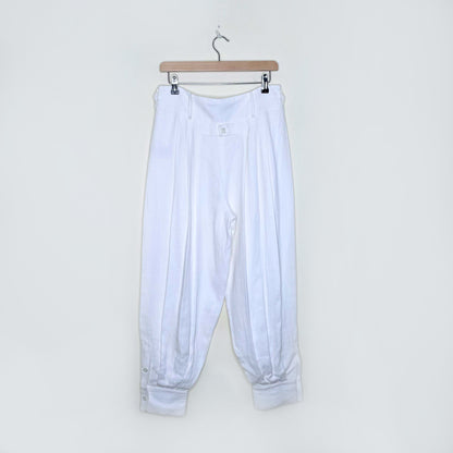 ralph lauren purple label white linen balloon pants - size 6
