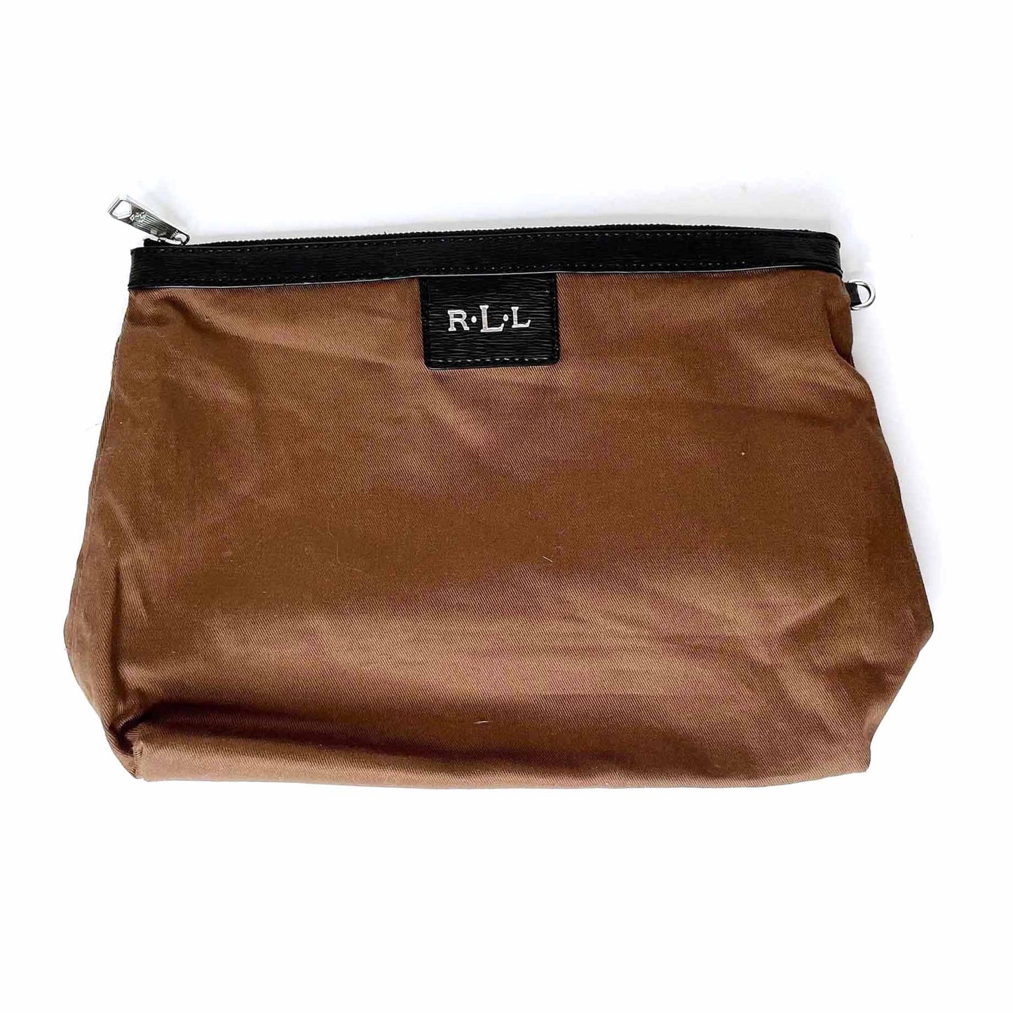 lauren ralph lauren pouch with leather trim