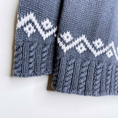 lauren ralph lauren hand-knit snowflake turtleneck - size small