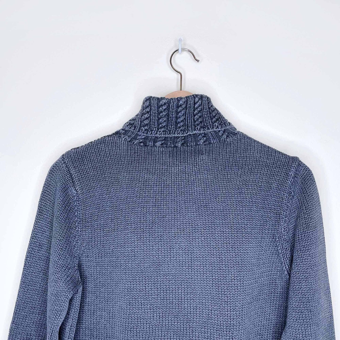 lauren ralph lauren hand-knit snowflake turtleneck - size small