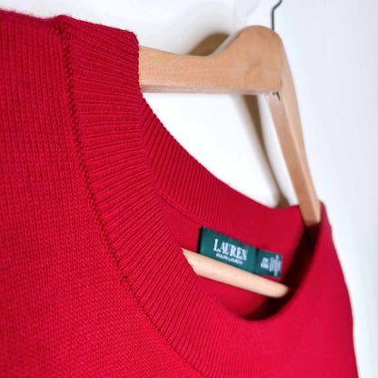 lauren ralph lauren red love sweater - size 2xl