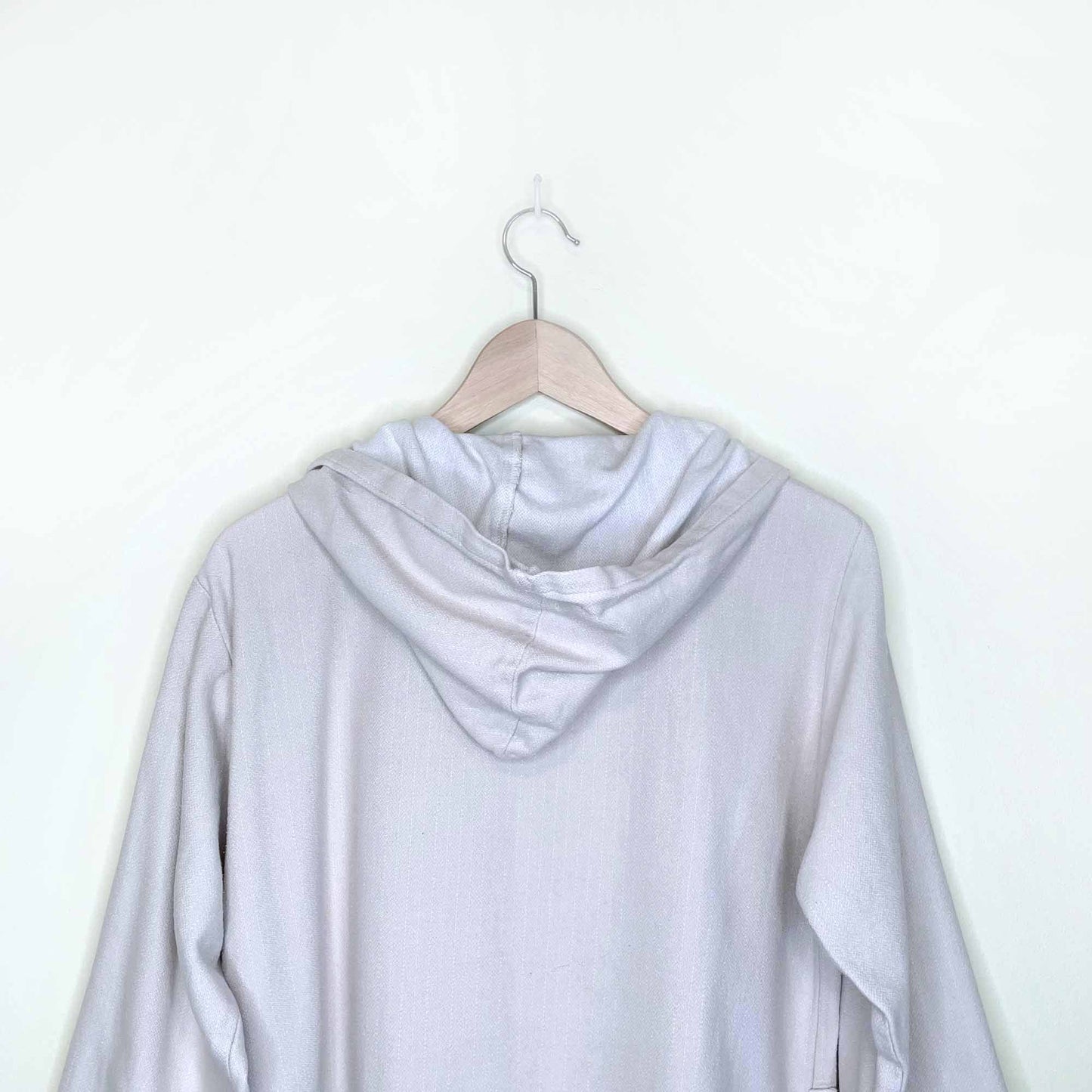 turkish towel spa bath robe with stripe and fringe hem - sm/med