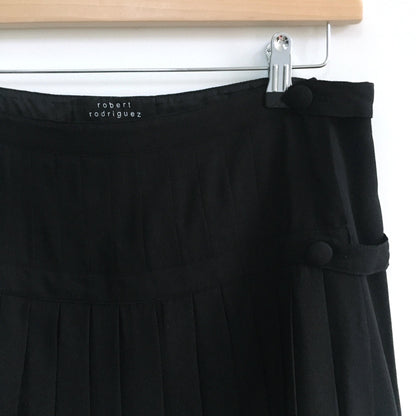 Robert Rodriguez Pleated Silk Skirt - size 6