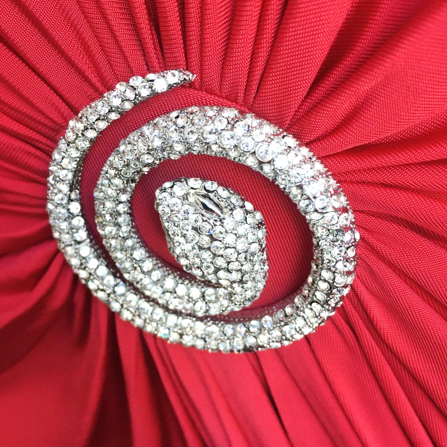 NWT Roberto Cavalli plunging v crystal snake dress - size 14