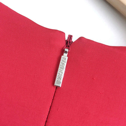 NWT Roberto Cavalli plunging v crystal snake dress - size 14