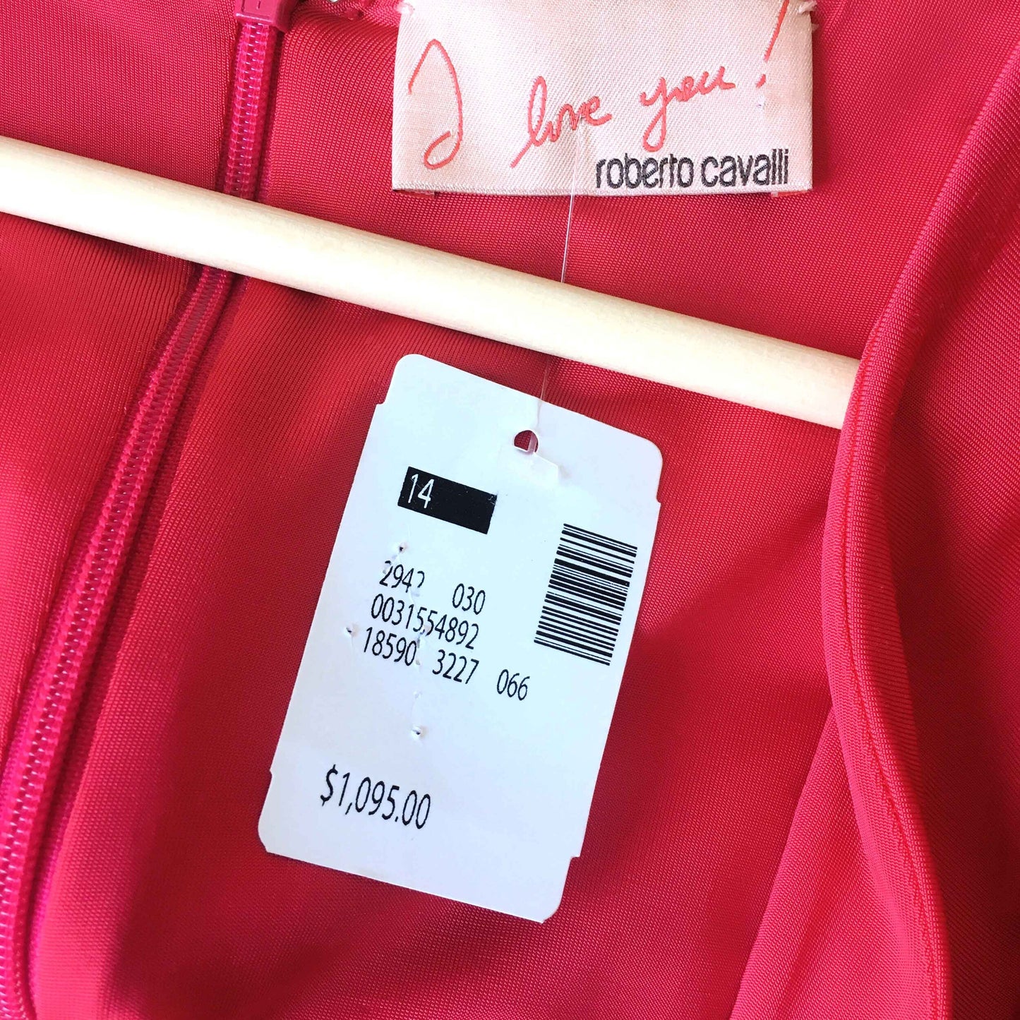 NWT Roberto Cavalli plunging v crystal snake dress - size 14