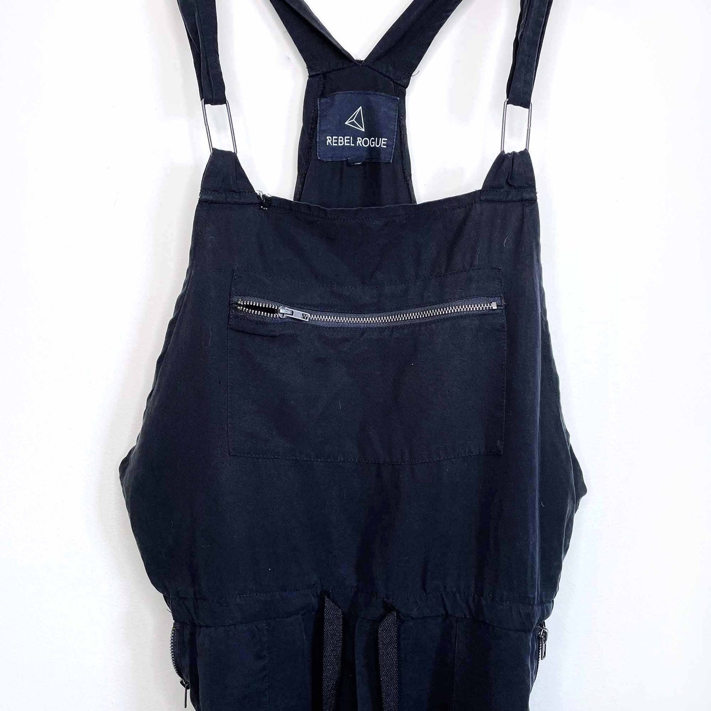 rebel rogue tencel black overalls - size small