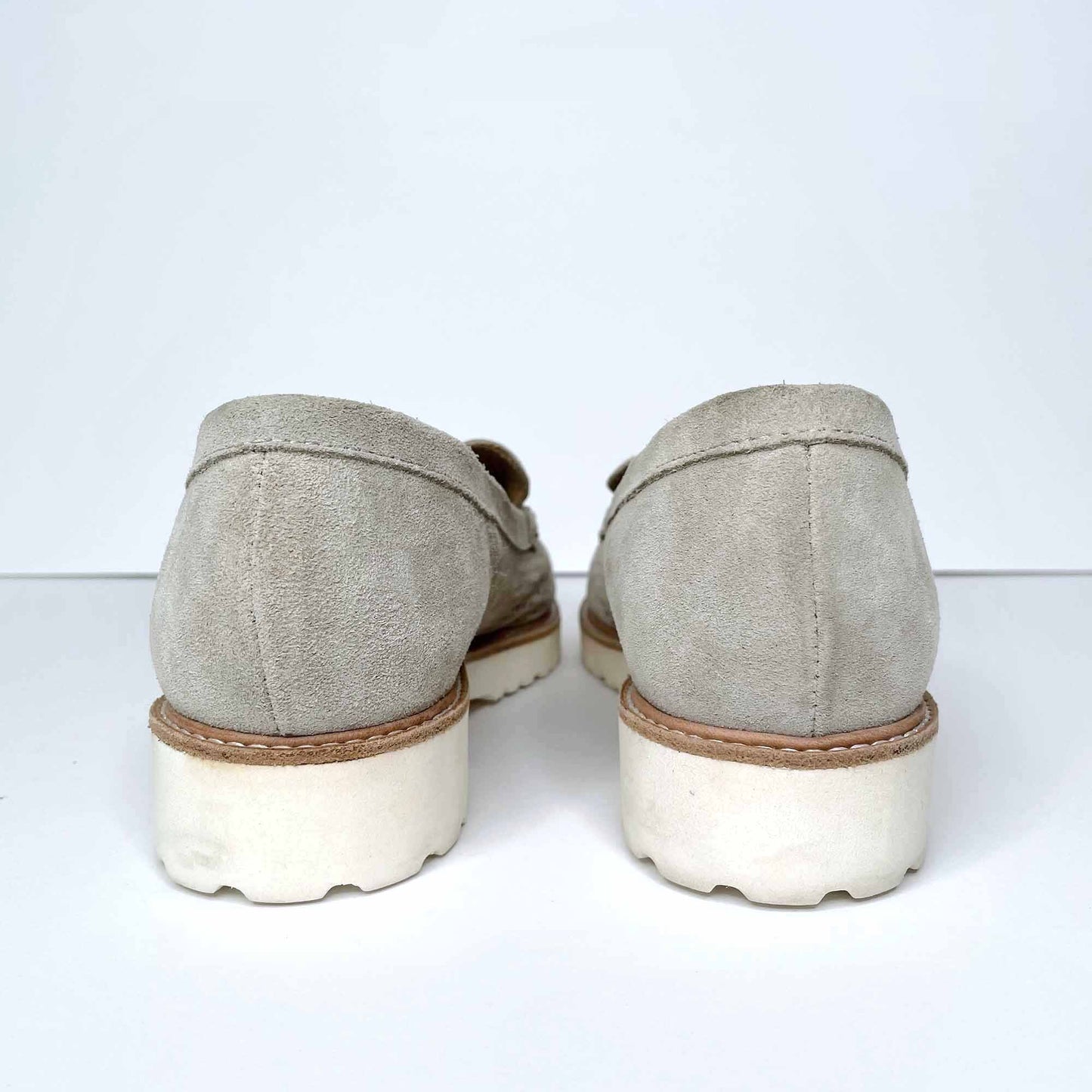 nwt ron white cashmere suede wazzy driving loafer - size 40