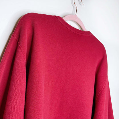 vintage 90s roots red graphic cropped sweatshirt - size medium