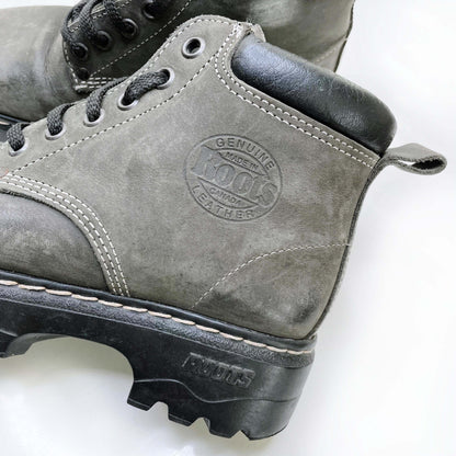 vintage roots tuff 90's lace-up hiking boots - size 5