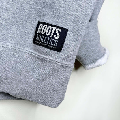 vintage 90s roots 1/4 zip grey sweatshirt - size large
