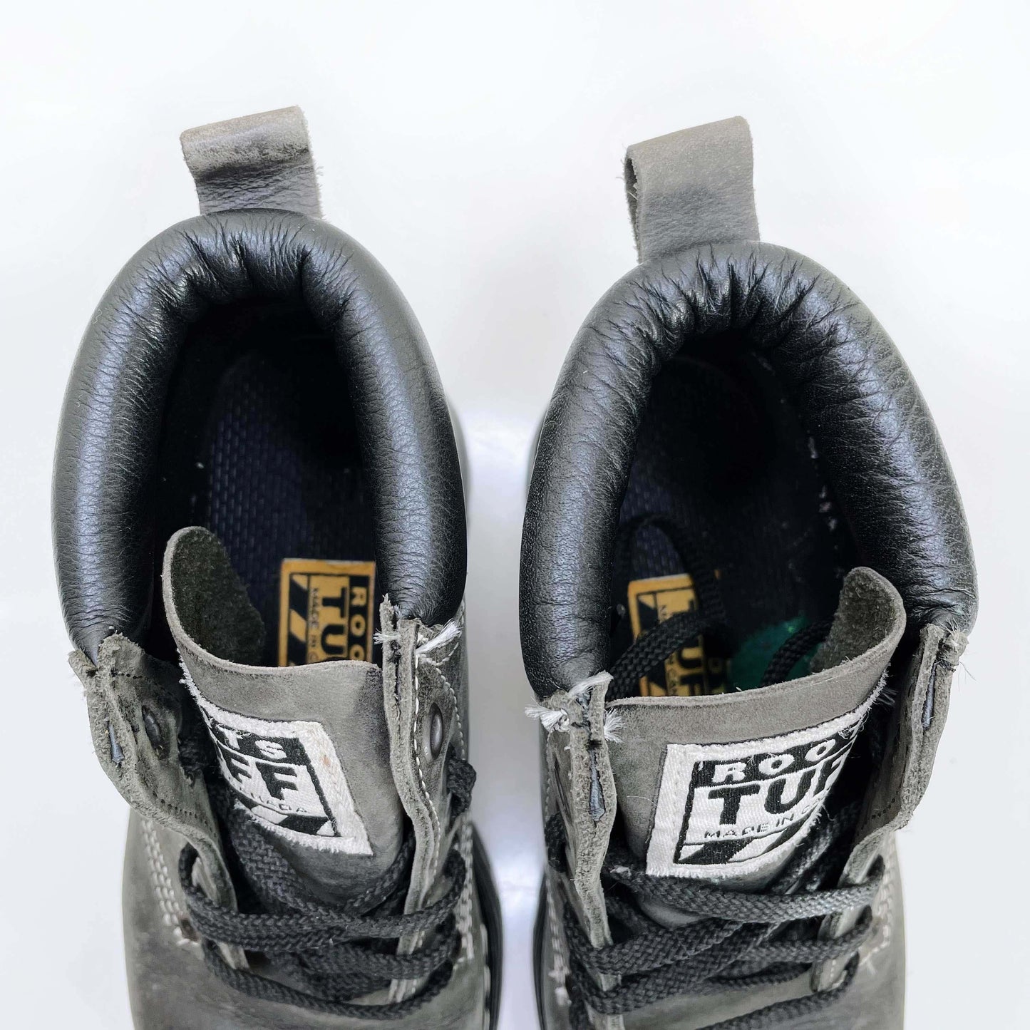 vintage roots tuff 90's lace-up hiking boots - size 5