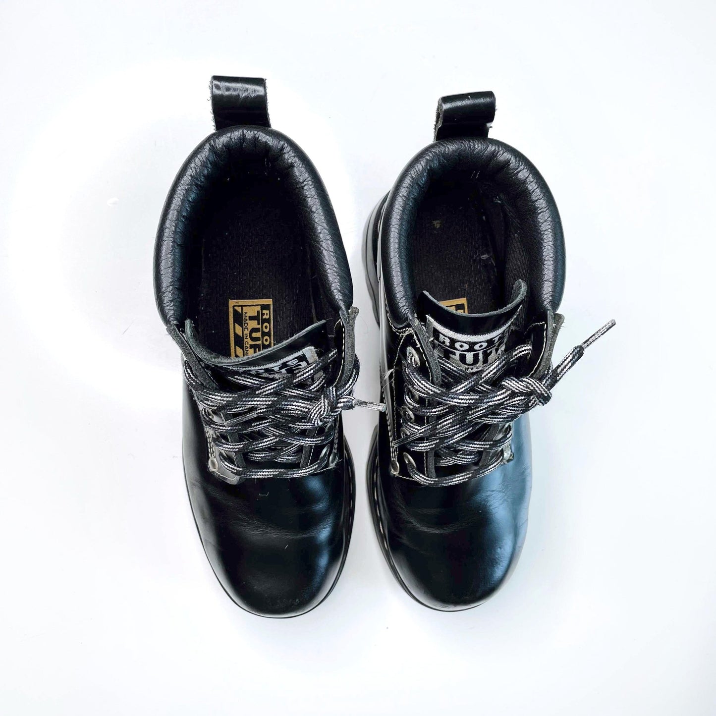 vintage roots tuff 90's lace-up hiking boots - size 7/7.5