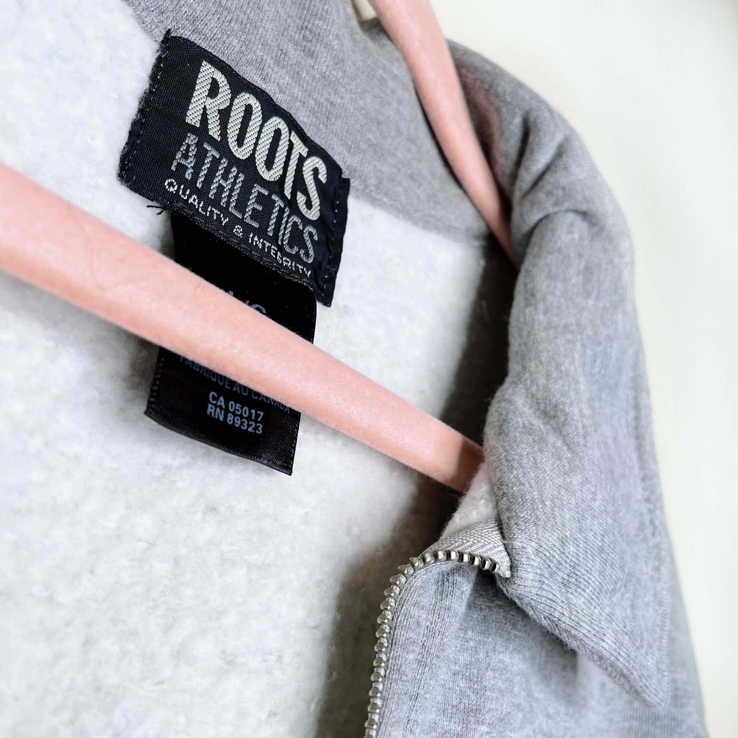 vintage 90s roots 1/4 zip grey sweatshirt - size large