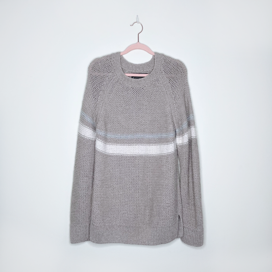 roots x indigenous fair trade 100% alpaca sweater - size medium