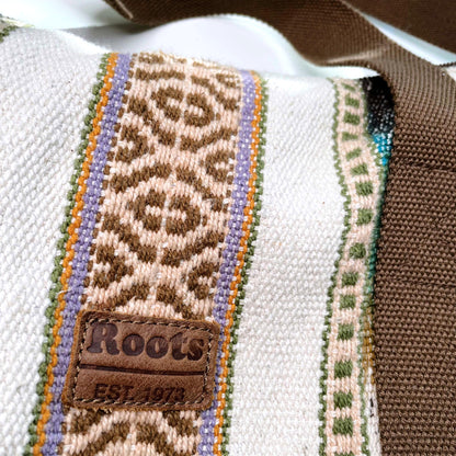 roots large woven boho country ranch duffle bag