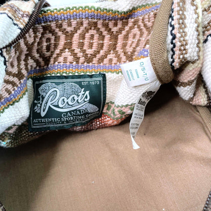 roots large woven boho country ranch duffle bag