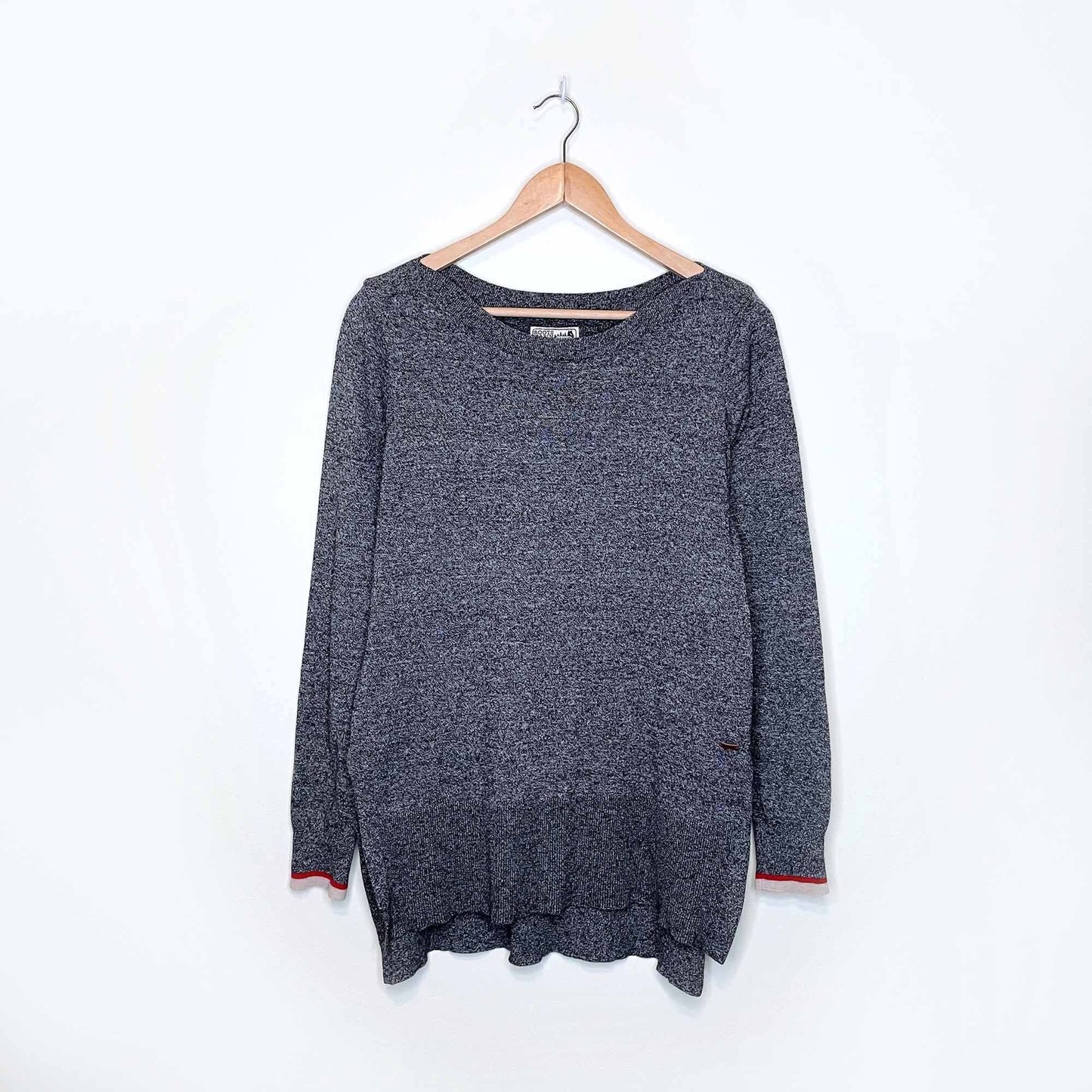 roots cabin heather long sleeve lightweight knit - size small