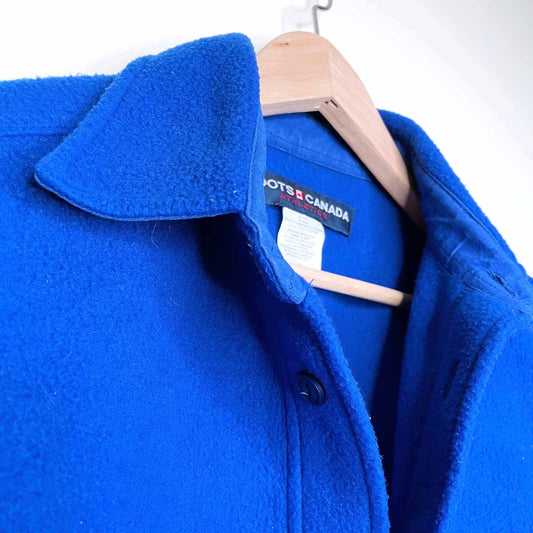 vintage roots outdoor blue fleece shacket - size small