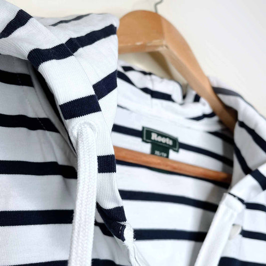 roots beach cottage hooded long sleeve top - size xs