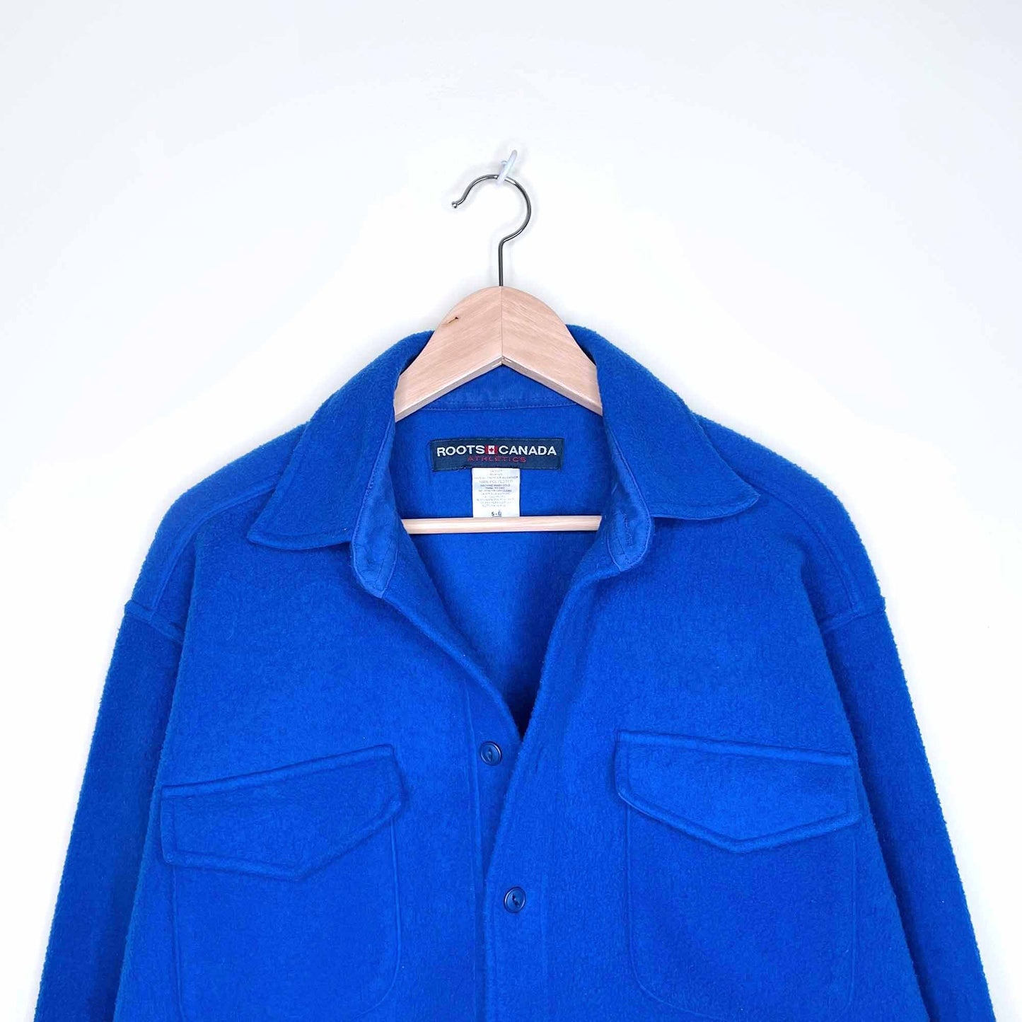 vintage roots outdoor blue fleece shacket - size small