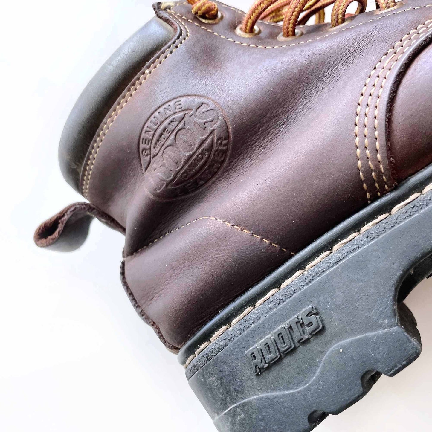 vintage roots tuff 90's lace up hiking boots - size 7