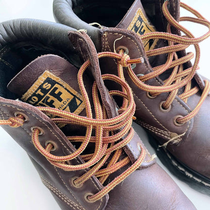 vintage roots tuff 90's lace up hiking boots - size 7