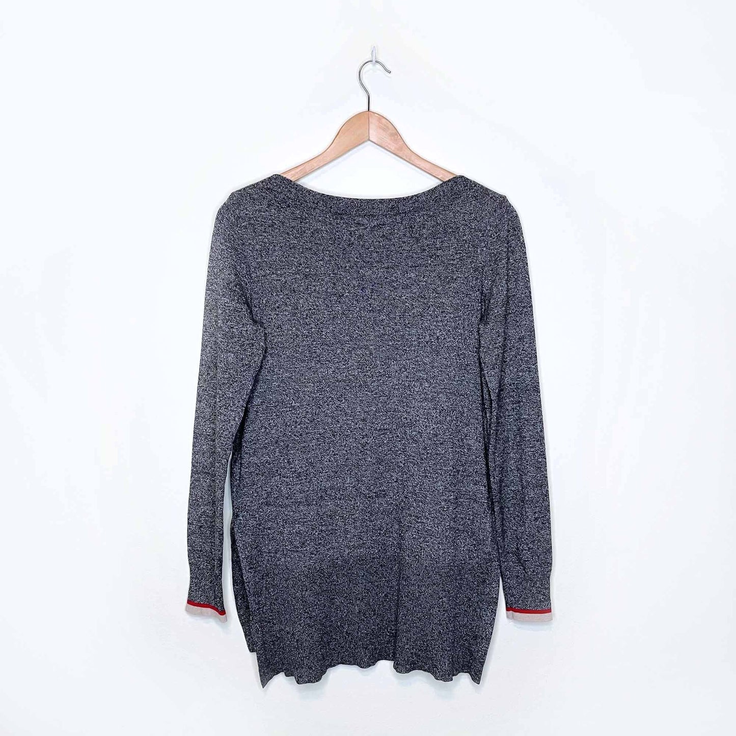 roots cabin heather long sleeve lightweight knit - size small