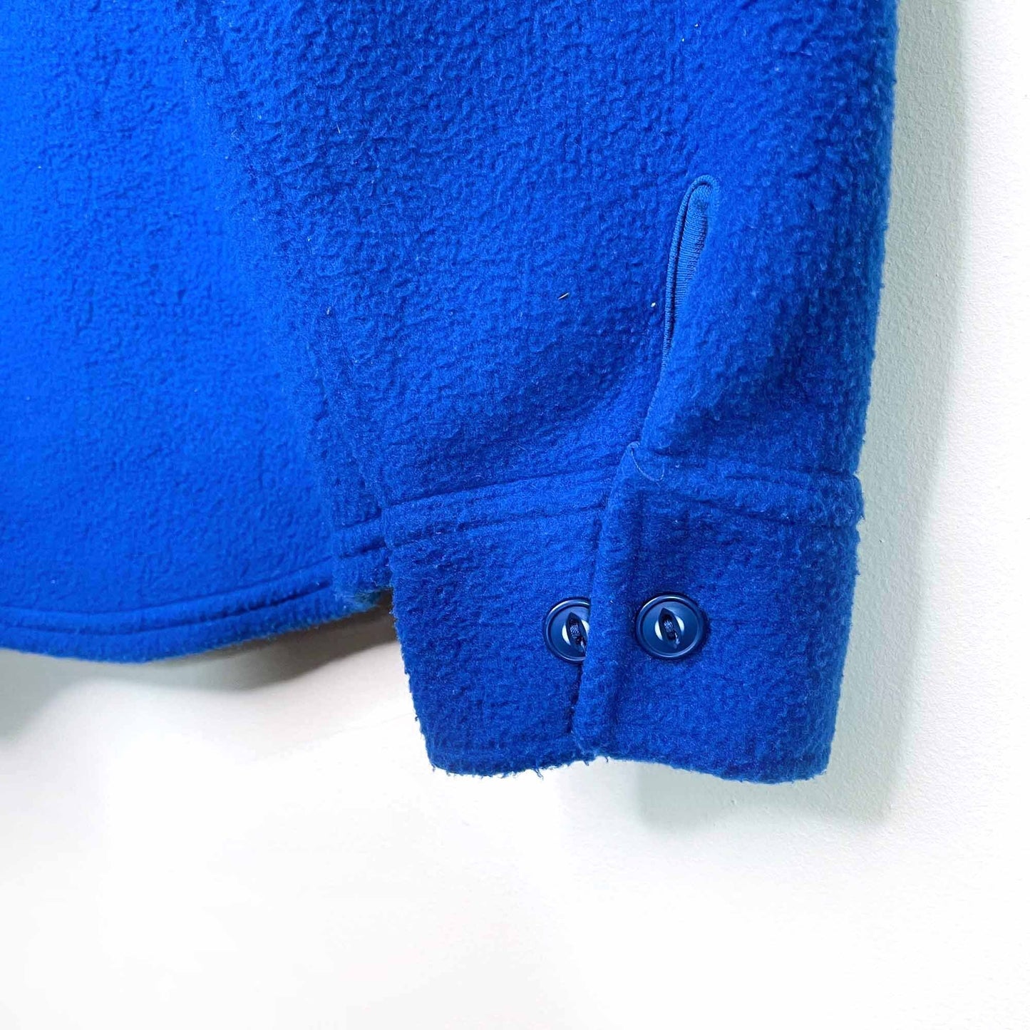 vintage roots outdoor blue fleece shacket - size small