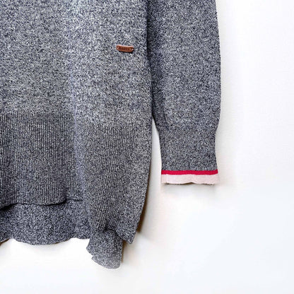 roots cabin heather long sleeve lightweight knit - size small