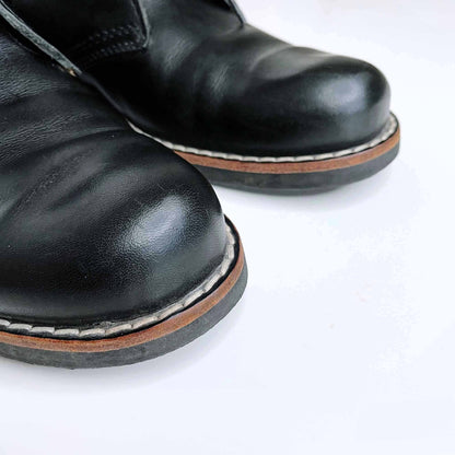 roots black lace up leather desert chukka boots - size 8