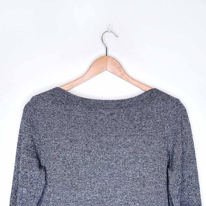 roots cabin heather long sleeve lightweight knit - size small