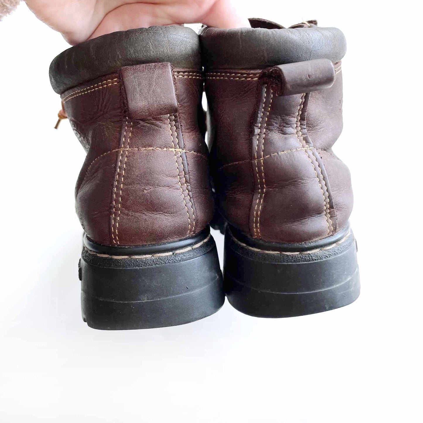 vintage roots tuff 90's lace up hiking boots - size 7