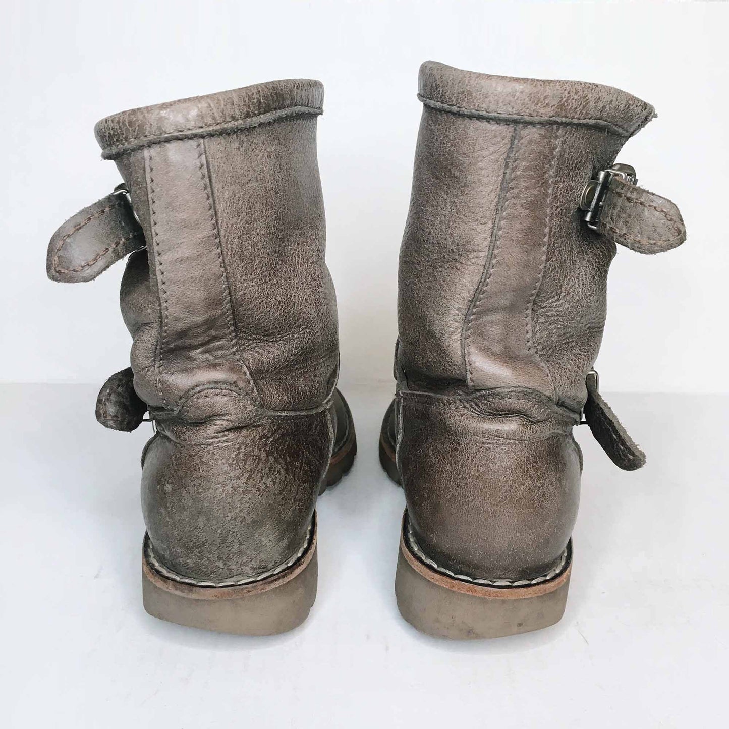 Roots leather buckle mid boot - size 6.5