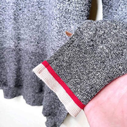 roots cabin heather long sleeve lightweight knit - size small