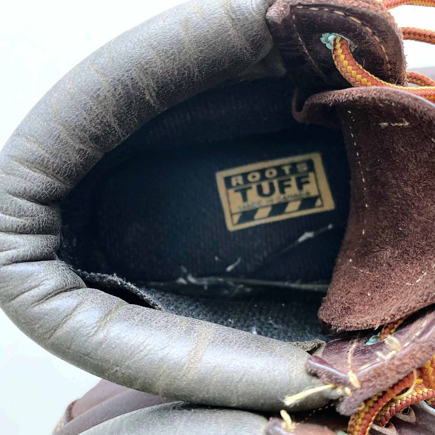 vintage roots tuff 90's lace up hiking boots - size 7