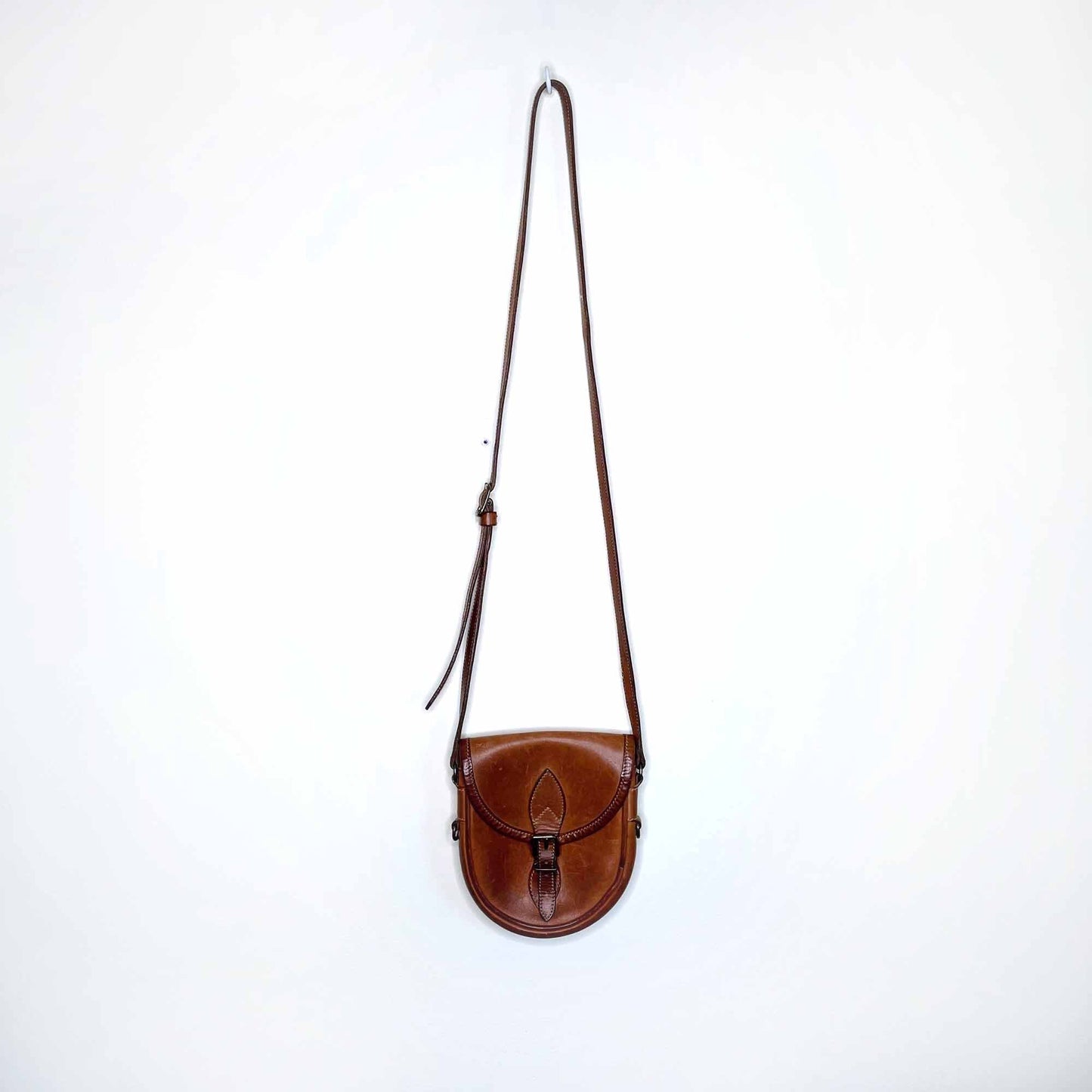 Vintage Roots leather saddle bag cross body