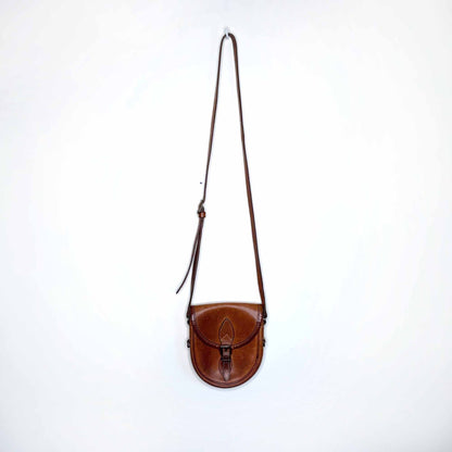 Vintage Roots leather saddle bag cross body