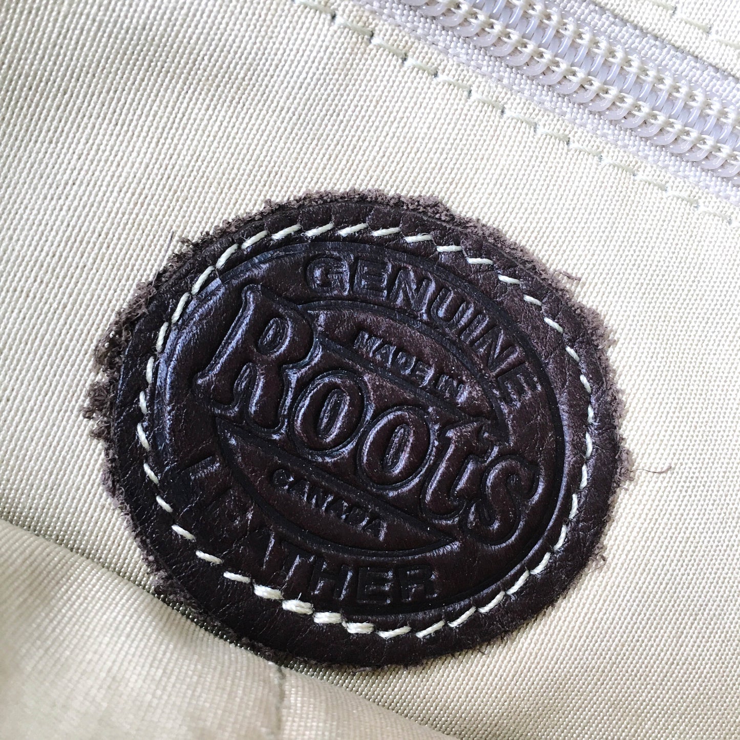 Roots leather cross body messenger bag