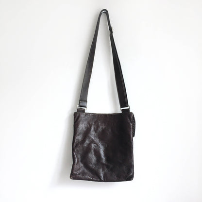 Roots leather cross body messenger bag