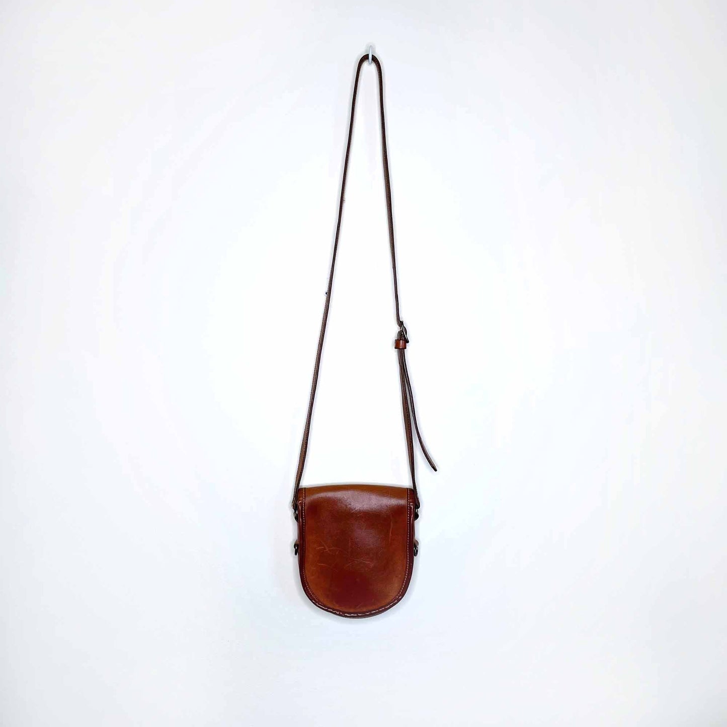 Vintage Roots leather saddle bag cross body