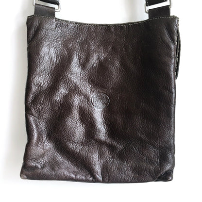 Roots leather cross body messenger bag